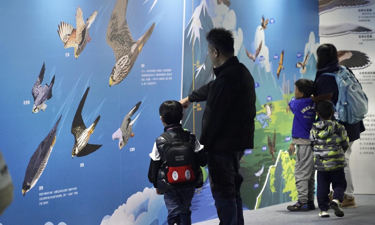 China's first raptor conservation science book --<em>Fly! The King of All Birds</em> --has been officially released at National Zoological Museum of China on Saturday. Photo: Courtesy of International Fund for Animal Welfare