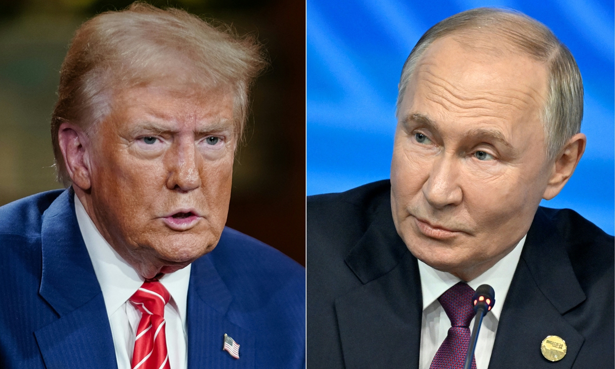 This combination of pictures shows US President-elect Donald Trump, and Russia's President Vladimir Putin.Photo: AFP