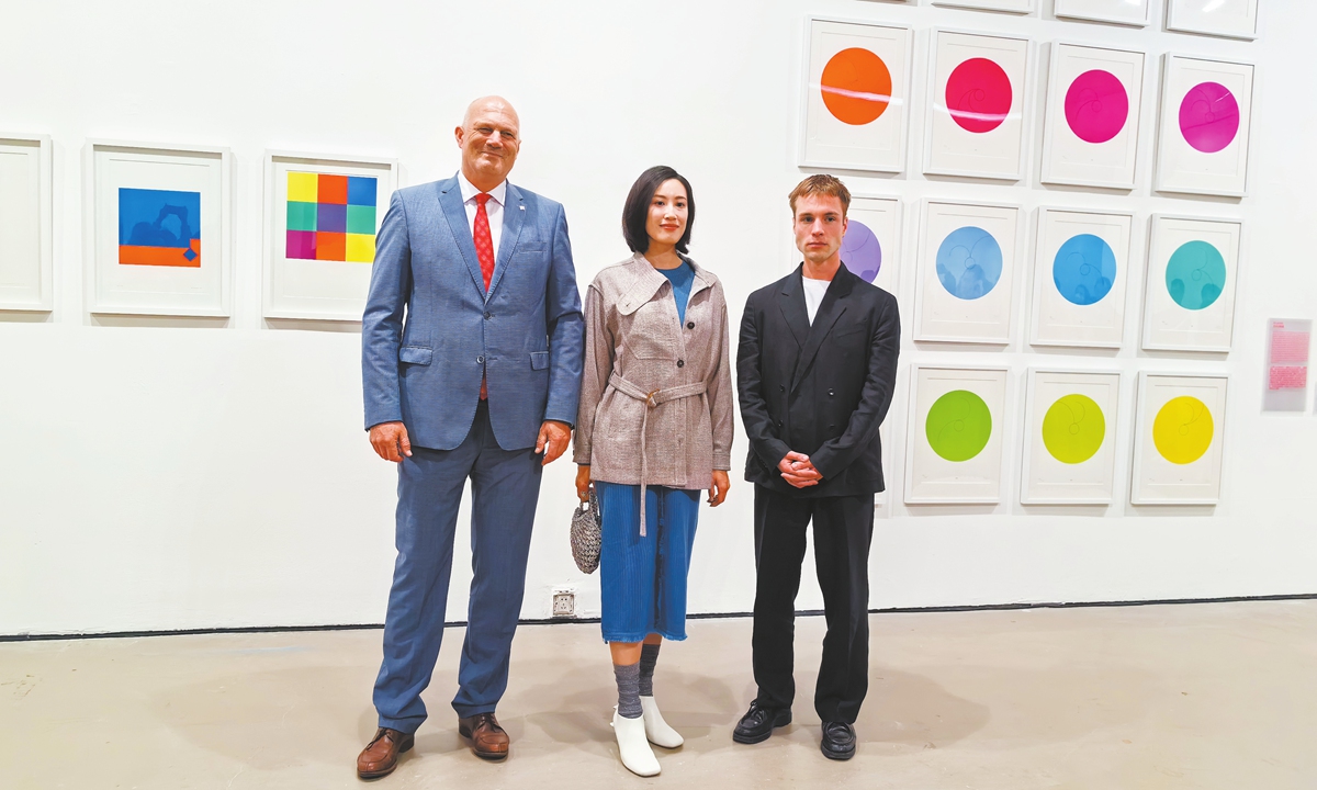 Swiss Ambassador to China Jürg Burri (left) at the opening ceremony Photo: Dong Feng/GT