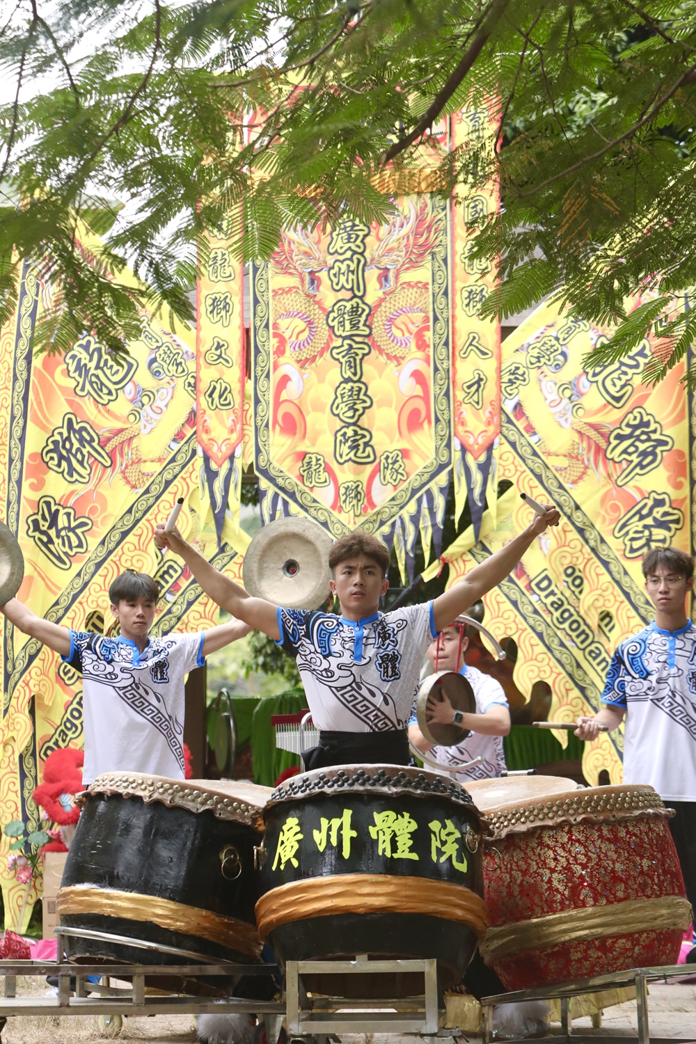 Participants perform at the 16th National Dragon and Lion Dance Championships in late October in Jiangyin, East China's Jiangsu Province. Photo: Courtesy of the Lion Dance Team at Guangzhou Sport University