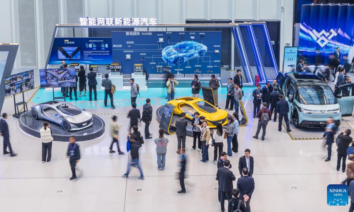 This photo taken on Nov. 11, 2024 shows a view of the 2024 World Internet of Things (IoT) Exposition in Wuxi, east China's Jiangsu Province. (Photo: Xinhua)