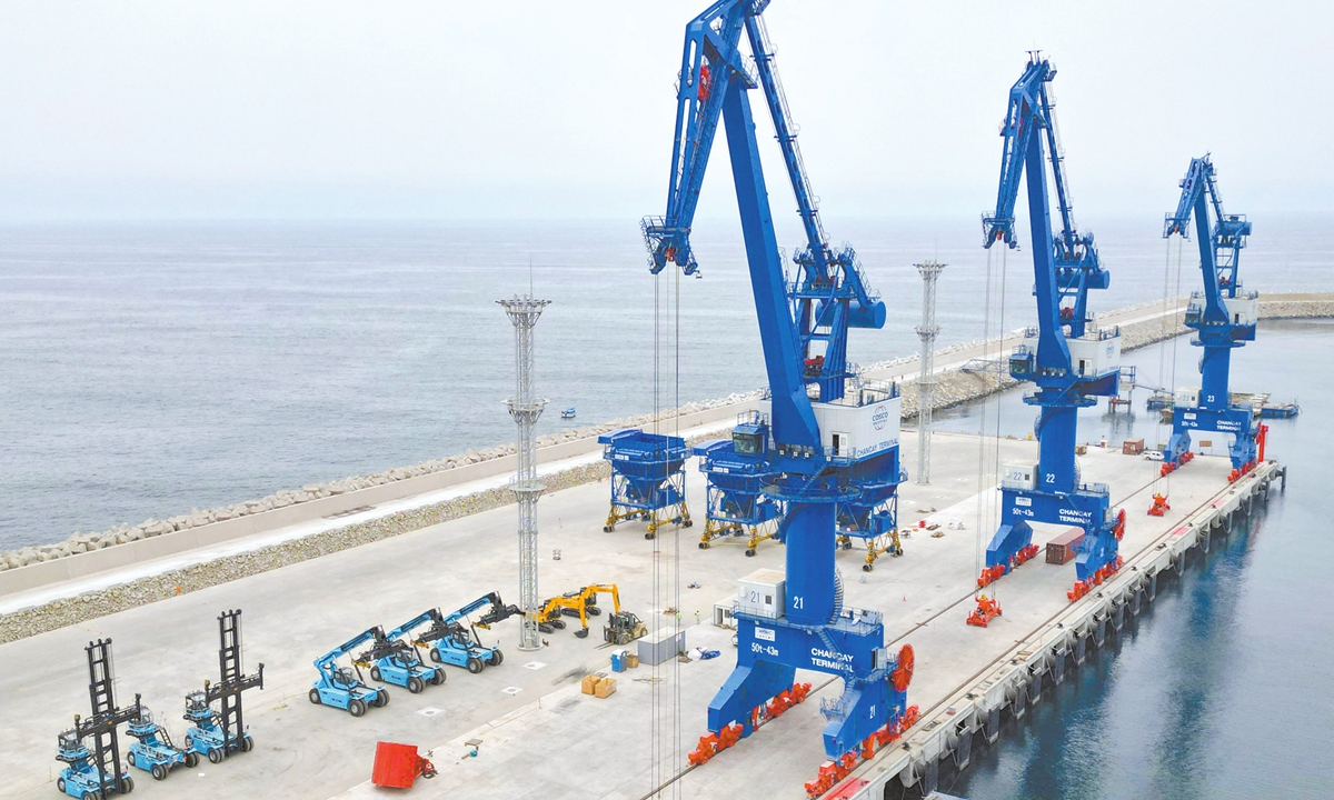 A view of the Chancay Port, Lima, Peru, on October 29, 2024 Photo: VCG