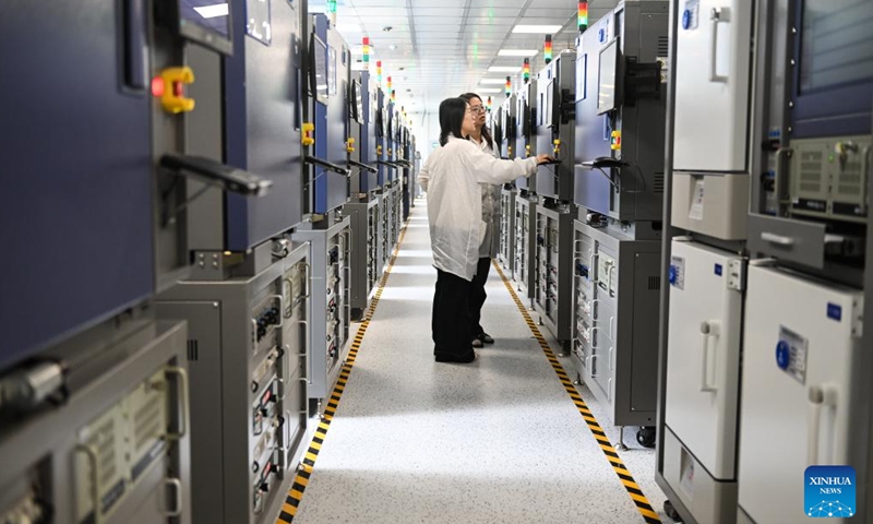 Staff members work at a semiconductor company at the Suzhou Industrial Park in Suzhou, east China's Jiangsu Province, Nov. 12, 2024. Suzhou Industrial Park has focused on the development of emerging industries such as biomedicine and big health, nanotechnology applications and new materials in recent years. (Photo: Xinhua)