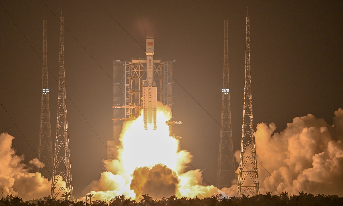 Tianzhou-8 cargo spacecraft blasts off from the Wenchang Space Launch Site in South China's Hainan Province on November 15, 2024. Photo: VCG