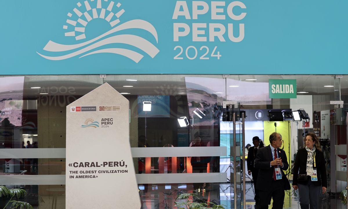 A view of the International Media Center for the 31st APEC Economic Leaders' Meeting in Lima, Peru. Photo: cnsphoto