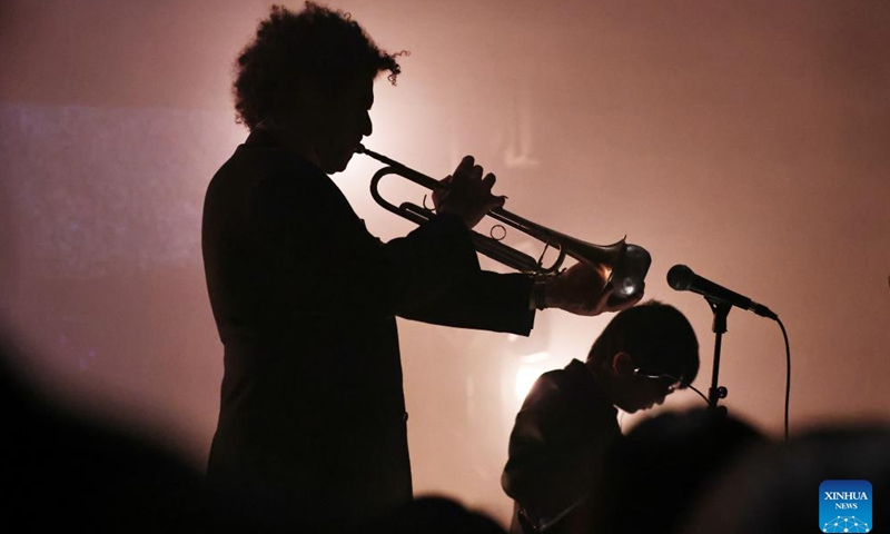 Chinese band INNOUT perform during the Youth+Music Festival in Paris, France, Nov. 16, 2024. (Xinhua/Gao Jing)