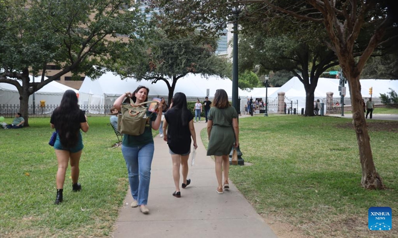 People visit the Texas Book Festival in Austin, Texas, the United States, Nov. 17, 2024. (Photo: Xinhua)