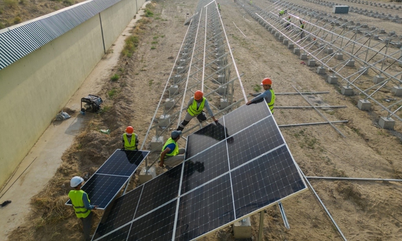 Photo: Solar panels are installed at the Hub, which now runs on clean energy delivering humanitarian aid across Asia and beyond. 