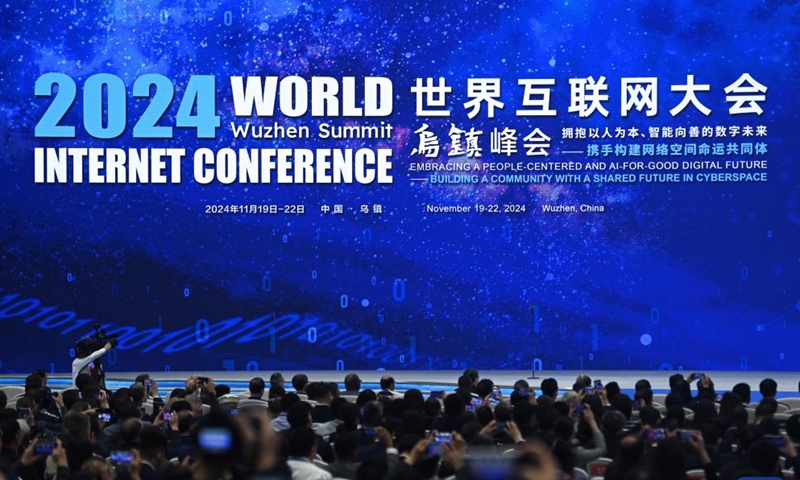 The 2024 World Internet Conference (WIC) Wuzhen Summit opens in Wuzhen, east China's Zhejiang Province, Nov. 20, 2024. (Xinhua/Huang Zongzhi)