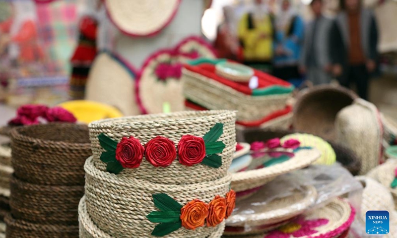 Straw handicrafts are pictured in Rasht, Iran, Nov. 19, 2024. (Xinhua/Shadati)