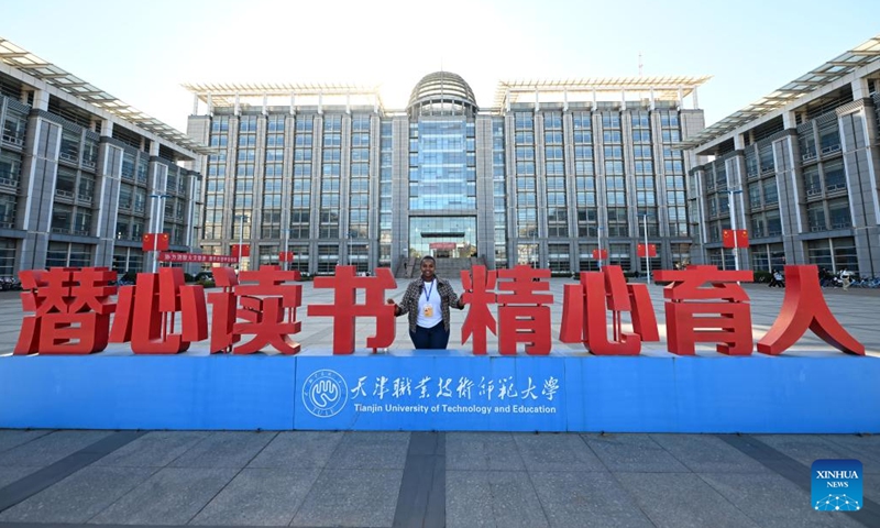 Kalkidan poses for a photo at the Tianjin University of Technology and Education in Tianjin, north China, Nov. 21, 2024. (Photo: Xinhua)