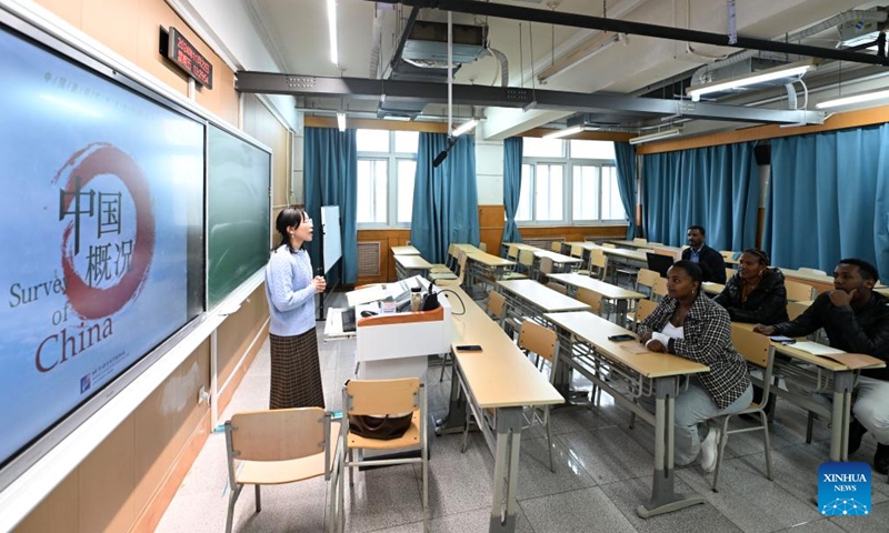 Kalkidan attends a class at the Tianjin University of Technology and Education in Tianjin, north China, Nov. 22, 2024. (Photo: Xinhua)