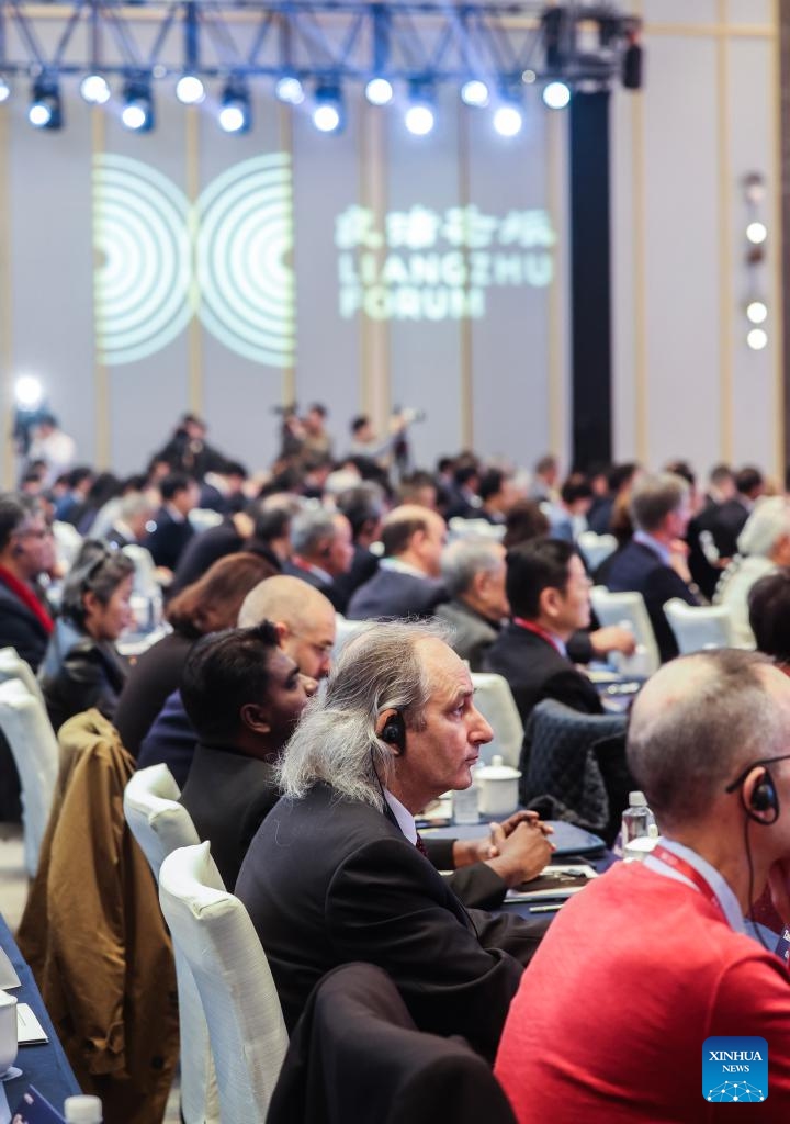 Guests attend the opening ceremony of the Second Liangzhu Forum in Hangzhou, east China's Zhejiang Province, Nov. 25, 2024. (Photo: Xinhua)