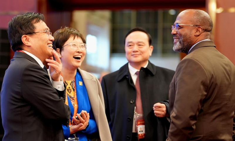 Guests communicate at the opening ceremony of the second China International Supply Chain Expo (CISCE) in Beijing, capital of China, Nov. 26, 2024.

Themed Connecting the World for a Shared Future, the expo, hosted by the China Council for the Promotion of International Trade, kicked off in Beijing on Tuesday. (Photo: Xinhua)