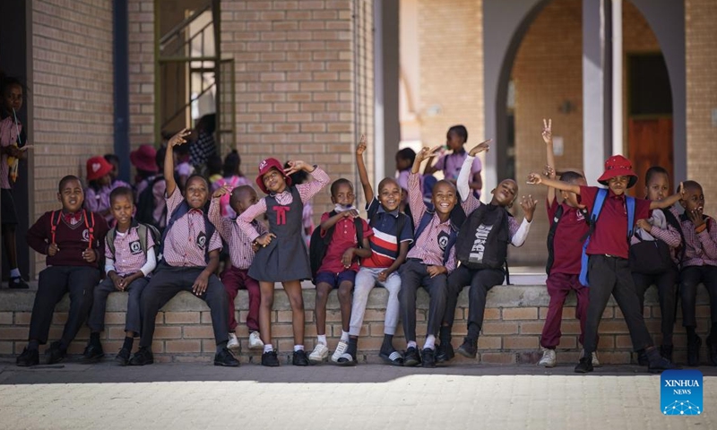 Students enjoy leisure time after school at China-aided Mmopane Primary School in Mmopane, Kweneng District, Botswana, Nov. 4, 2024.  (Photo: Xinhua)