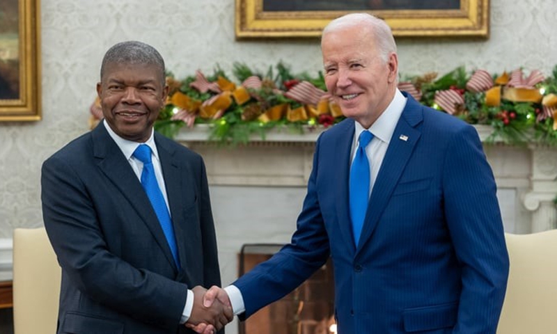 Angola’s President Jo?o Louren?o with US President Joe Biden in Washington in December 2023. Photo: The White House