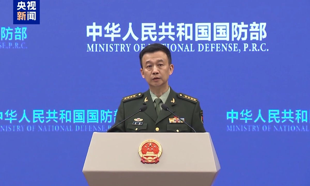 Wu Qian, spokesperson of China's Ministry of National Defense. Photo: Screenshot from China Central Television