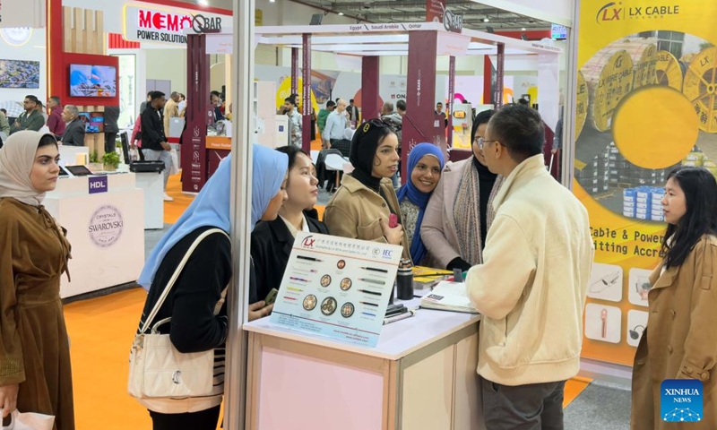 People visit the 33rd edition of the Egypt Energy exhibition in Cairo, Egypt, on Nov. 28, 2024. (Xinhua/Ahmed Gomaa)