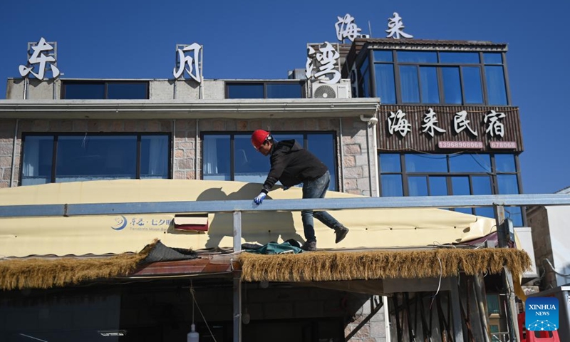 This photo shows a restaurant and homestay under renovation at Dong'ao Village in Wenzhou City, east China's Zhejiang Province, Nov. 27, 2024. (Photo: Xinhua)