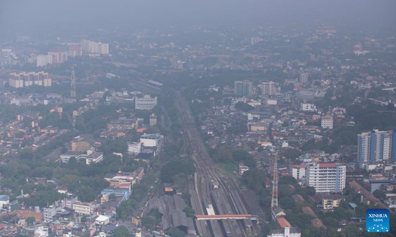 This photo taken on Nov. 30, 2024 shows a smog-shrouded city view of Colombo, Sri Lanka. Photo: Xinhua