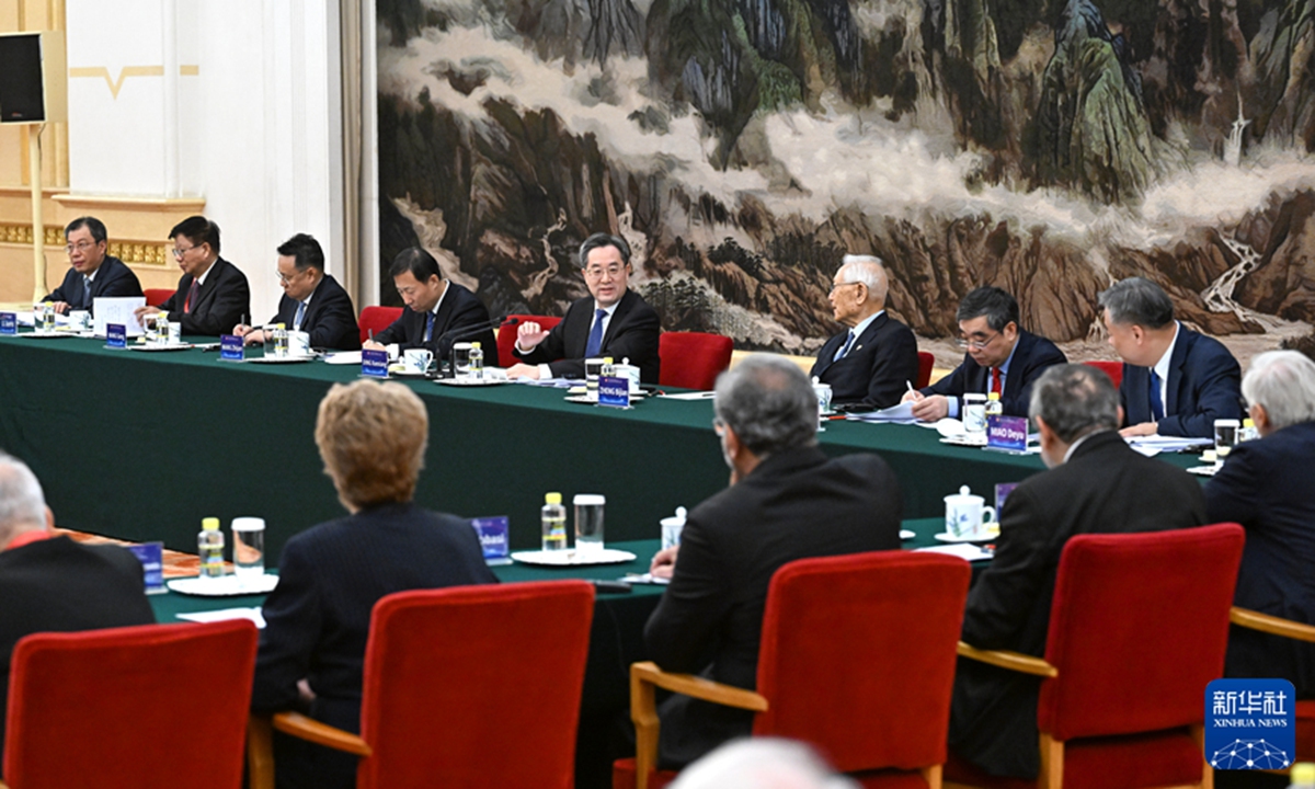 Member of the Standing Committee of the Political Bureau of the CPC Central Committee and Vice Premier of the State Council Ding Xuexiang met with international delegates on December 2, 2024, in Beijing.  Photo: Xinhua