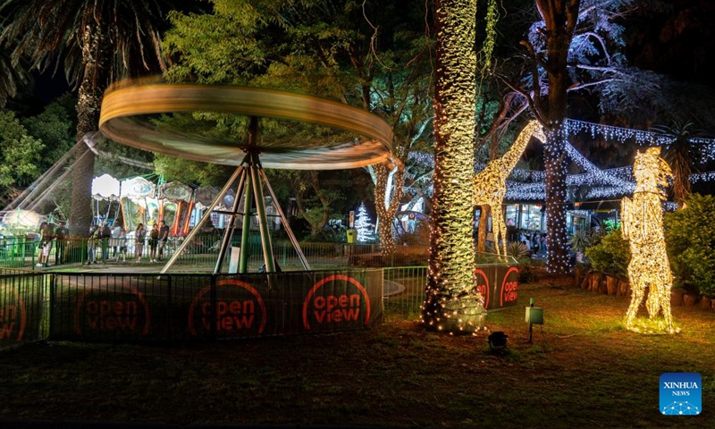 People visit the Festival of Lights in Johannesburg, South Africa, Nov. 30, 2024. The annual event is held from Nov. 28, 2024 to Jan. 5, 2025. Photo: Xinhua