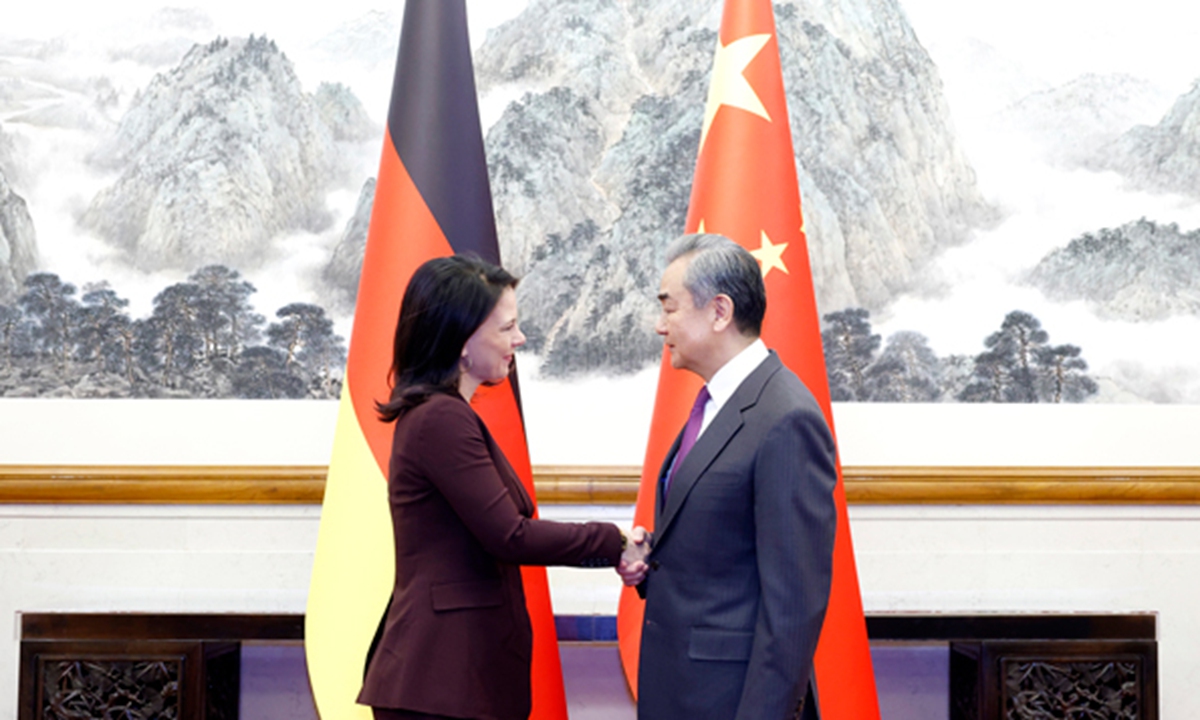 Chinese Foreign Minister Wang Yi on December 2, 2024 meets German Foreign Minister Annalena Baerbock in Beijing. Photo: Chinese Ministry of Foreign Affairs