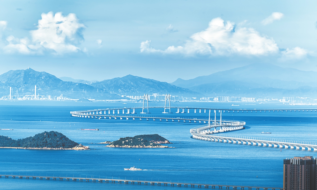 A view of the Hong Kong-Zhuhai-Macao Bridge Photo: VCG