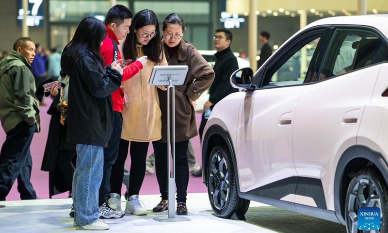 People visit the 20th China (Changsha) International Automobile Exposition in Changsha, central China's Hunan Province, Dec. 4, 2024. The 6-day exposition, with an exhibition area of 120,000 square meters, kicked off on Wednesday at the Changsha International Convention and Exhibition Center, showcasing more than 1,000 vehicles from over 80 automobile brands. Photo: Xinhua