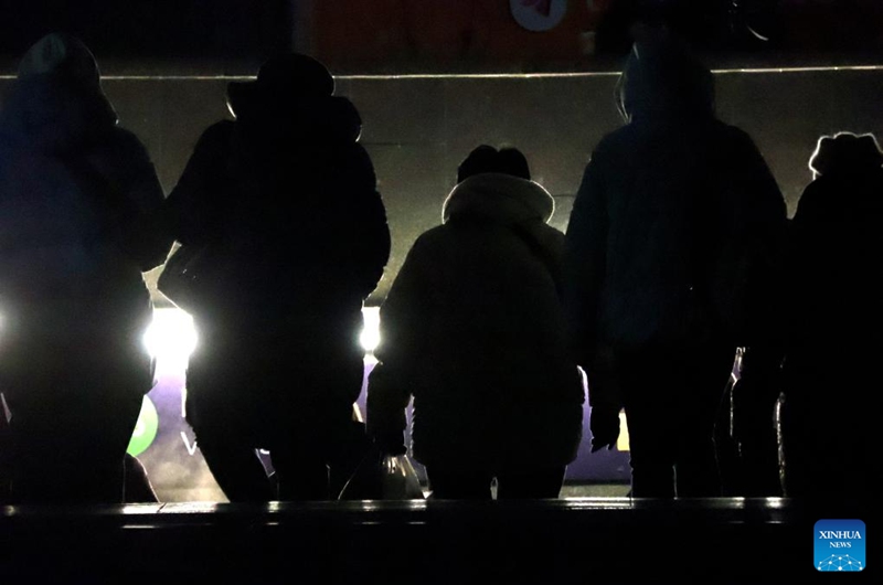 People walk into a subway station in Kiev, Ukraine, Dec. 4, 2024. Photo: Xinhua