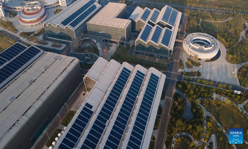 An aerial drone photo taken on Oct. 24, 2024 shows the park of Comprehensive Research Facility for Fusion Technology (CRAFT) in Hefei, east China's Anhui Province. (Photo: Xinhua)