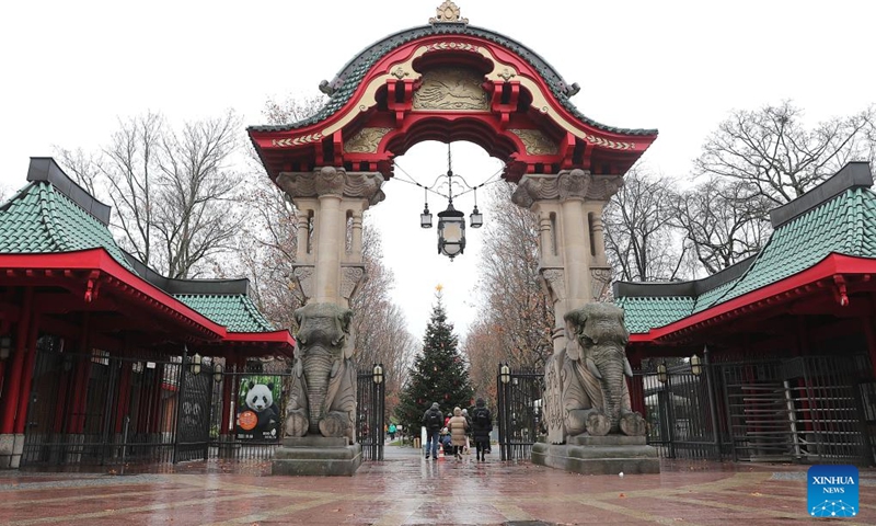 This photo shows the entrance of Zoo Berlin in Berlin, Germany, Dec. 6, 2024. Zoo Berlin announced the names of its baby panda twins on Friday: Meng Hao, meaning beautiful dreams, and Meng Tian, sweet dreams. Photo: Xinhua