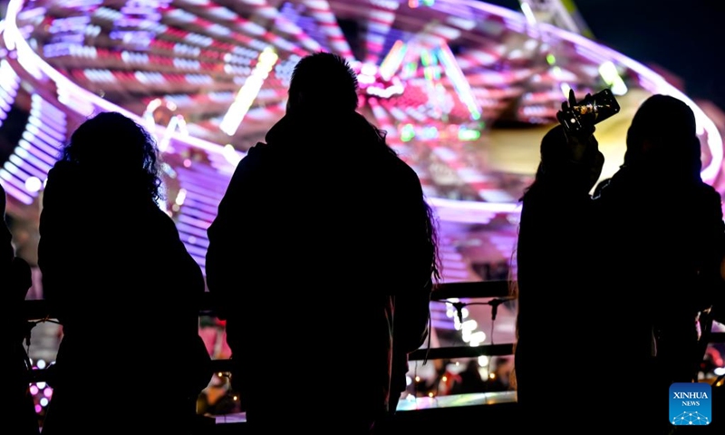 People enjoy themselves at the Zimzoland New Year event in Skopje, North Macedonia, on Dec. 6, 2024. Photo: Xinhua