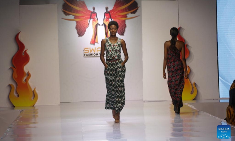 Models present creations during the 17th Swahili Fashion Week in Dar es Salaam, Tanzania, Dec. 6, 2024. Swahili Fashion Week, the annual fashion event in Africa, kicked off in Tanzania's port city of Dar es Salaam on Friday night. Photo: Xinhua