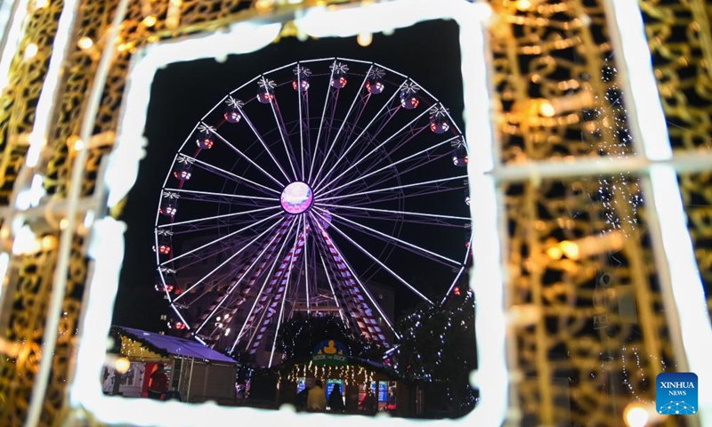 People visit a Christmas fairyland in Valletta, Malta, on Dec. 10, 2024. (Photo: Xinhua)