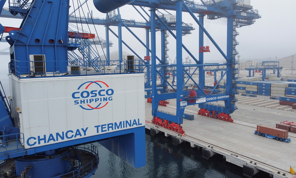 Chancay Port in Peru constructed by China’s COSCO Shipping Ports Ltd Photos on this page: IC