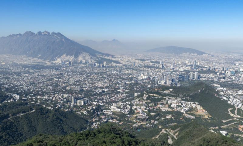 This photo shows a view of Monterrey in Mexico, Dec. 12, 2024. Monterrey, the capital of Nuevo Leon in northeastern Mexico, is the country's third-largest city, renowned for its thriving industrial and commercial activities. As an important economic hub in Mexico, Monterrey is home to numerous multinational companies and manufacturing centers. (Xinhua/Li Muzi)