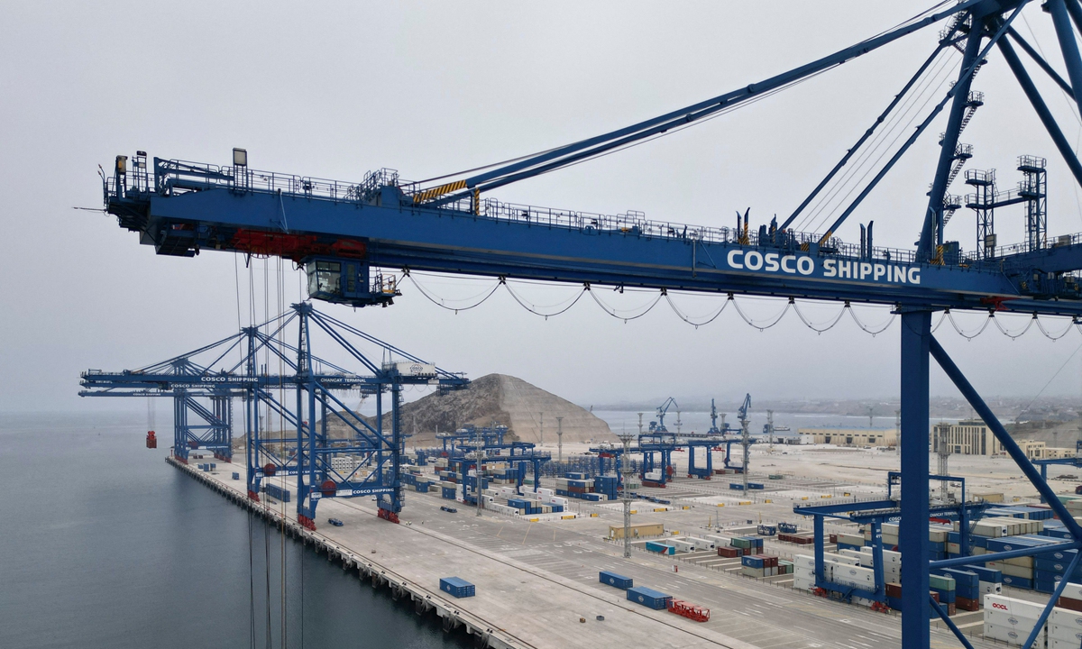 Chancay Port in Peru constructed by China’s COSCO Shipping Ports Ltd Photos on this page: IC