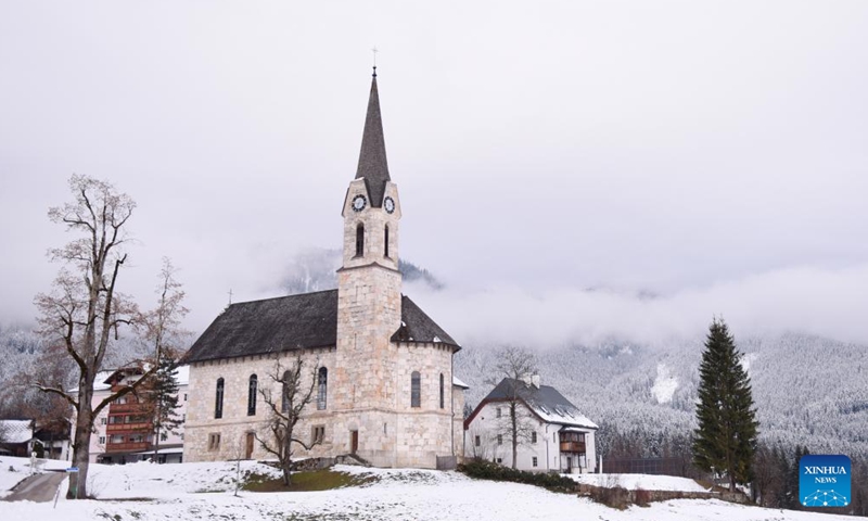 This photo taken on Dec. 11, 2024 shows a winter view of Gosau in Austria. (Photo: Xinhua)