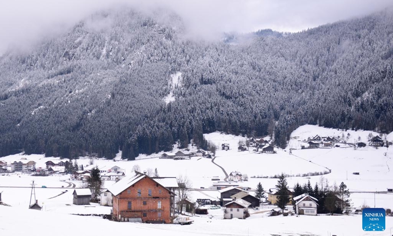 This photo taken on Dec. 11, 2024 shows a winter view of Gosau in Austria. (Photo: Xinhua)