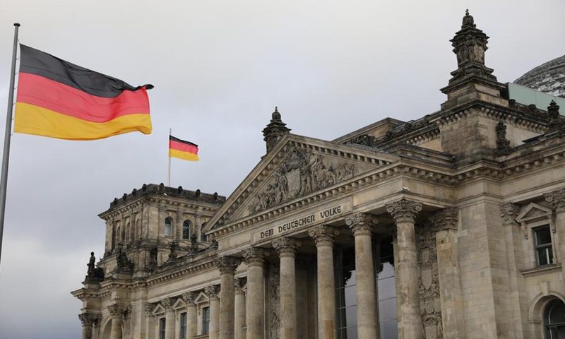 This photo taken on Dec. 16, 2024 shows the German Bundestag in Berlin, Germany. German Chancellor Olaf Scholz lost in a vote of confidence in the Bundestag, the lower house of parliament, on Monday. (Xinhua/Du Zheyu)