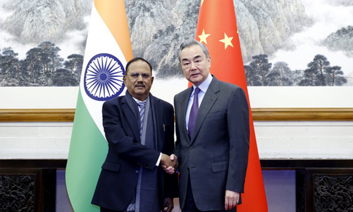 
China's Special Representative on the China-India boundary question, Member of the Political Bureau of the Communist Party of China Central Committee, and Director of the Office of the Central Commission for Foreign Affairs Wang Yi holds in-depth and constructive talks with India's Special Representative and National Security Adviser Shri Ajit Doval on December 18, 2024. Photo: China Foreign Ministry 