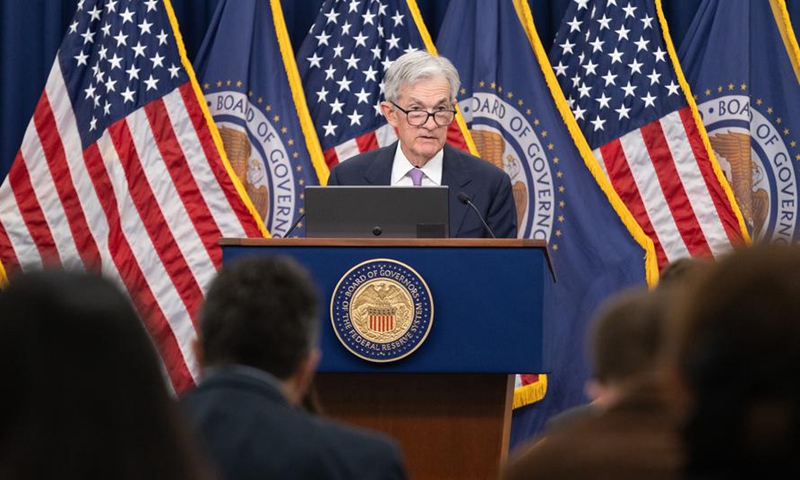 US Federal Reserve Chair Jerome Powell attends a press conference in Washington, D.C., the United States, on Nov. 7, 2024.  (Xinhua/Hu Yousong)