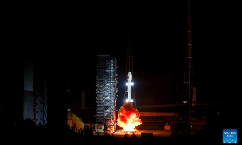 A Long March-3B carrier rocket carrying a test satellite for communication technology blasts off from the Xichang Satellite Launch Center in southwest China's Sichuan Province, Dec. 20, 2024. (Photo by Ma Yongtao/Xinhua)