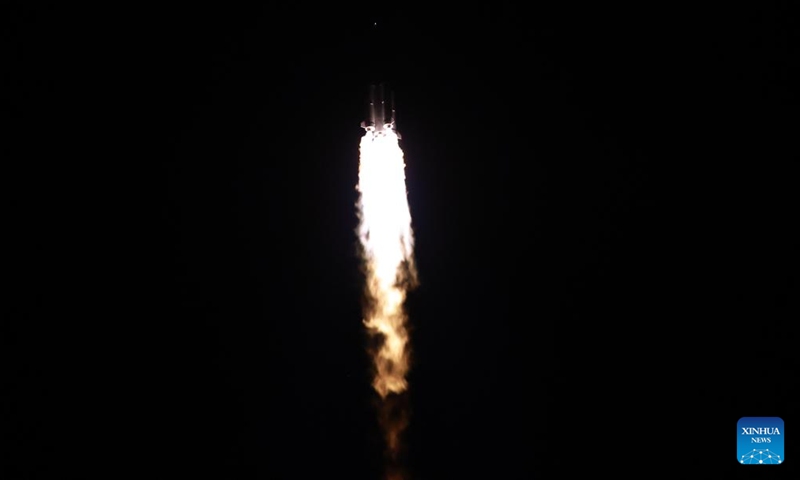 A Long March-3B carrier rocket carrying a test satellite for communication technology blasts off from the Xichang Satellite Launch Center in southwest China's Sichuan Province, Dec. 20, 2024. (Photo by Ma Yongtao/Xinhua)