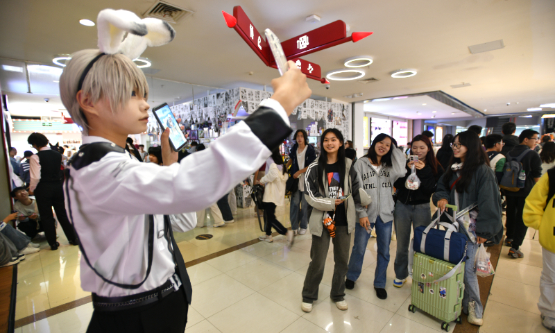 The animation-themed section of a shopping center draws visitors in Chengdu, Southwest China's Sichuan Province, on October 6, 2024. Photo: VCG