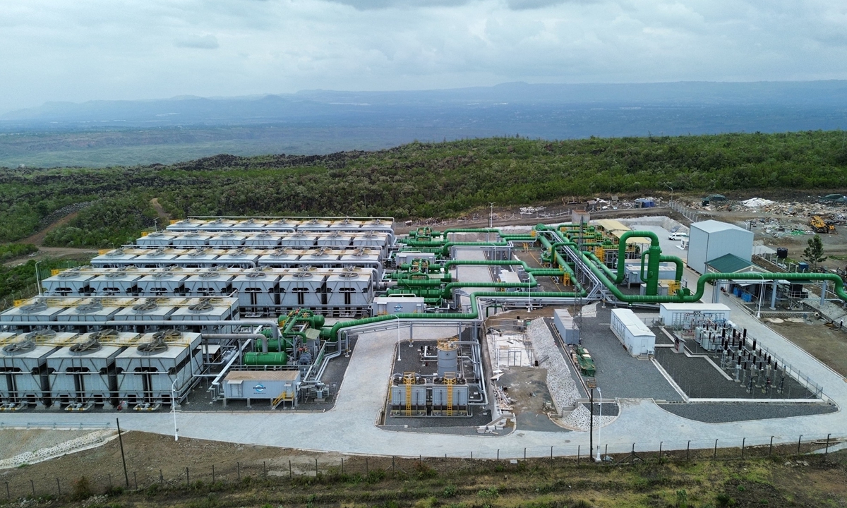 An aerial view of the Sosian geothermal power plant in Kenya Photo: Courtesy of Kaishan Group