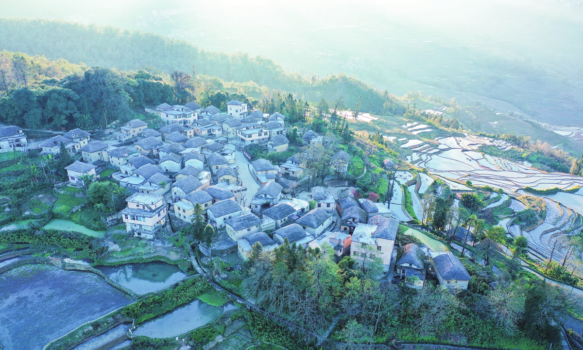 Azheke village in the Honghe Hani and Yi autonomous prefecture, Southwest China's Yunnan Province Photos: VCG