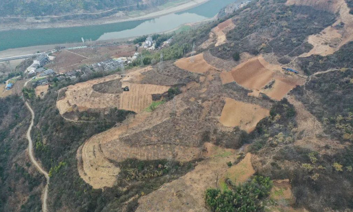 The Dongqin village site in Shiyan, Central China's Hubei Province  Photo: Courtesy of the Hubei Cultural Heritage Bureau