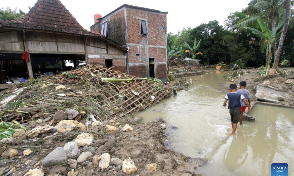 In pics: aftermath of flood in Grobogan regency of Indonesia